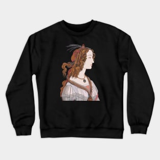 Inspired by Sandro Botticelli’s Portrait of a Young Woman Crewneck Sweatshirt